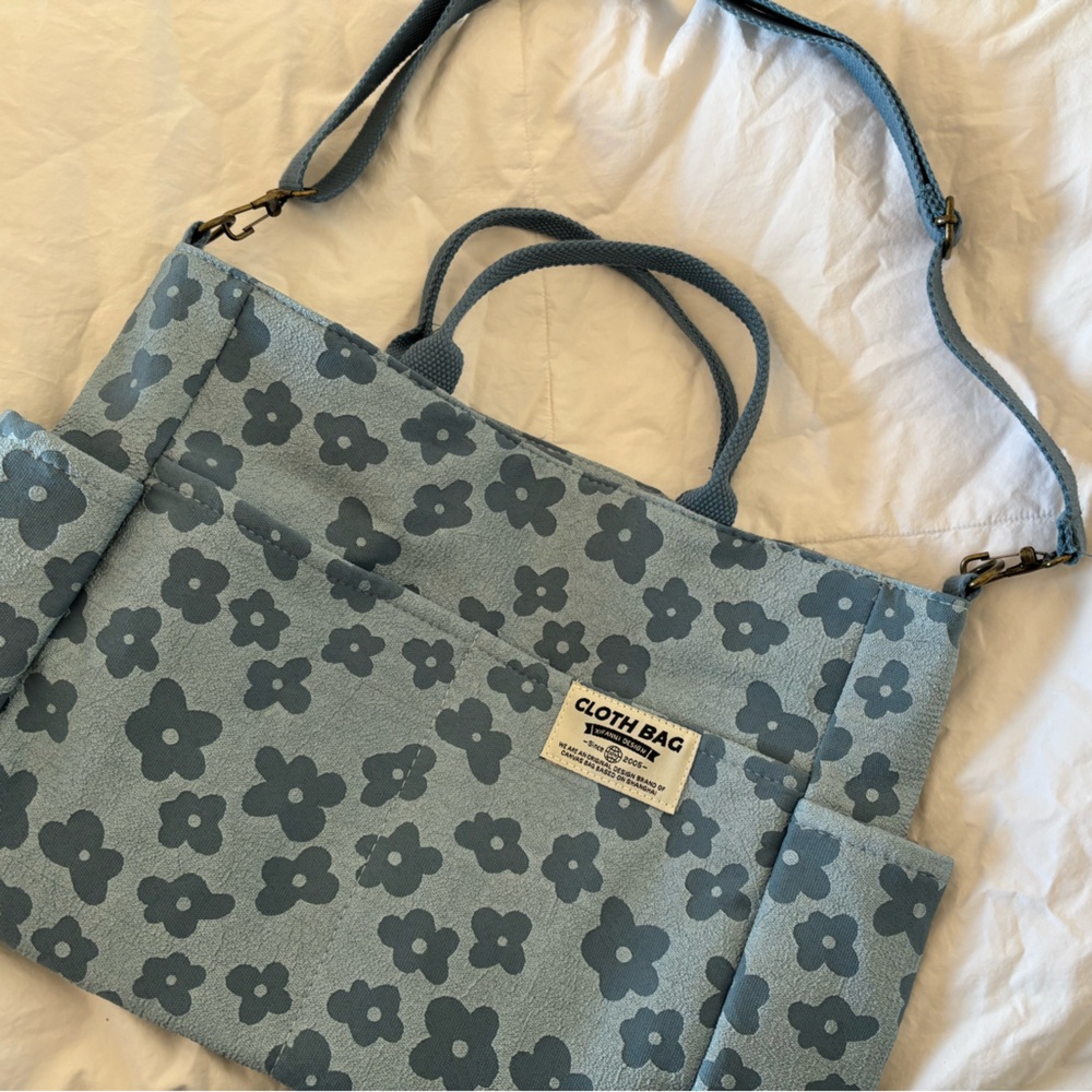 Floral blue bag